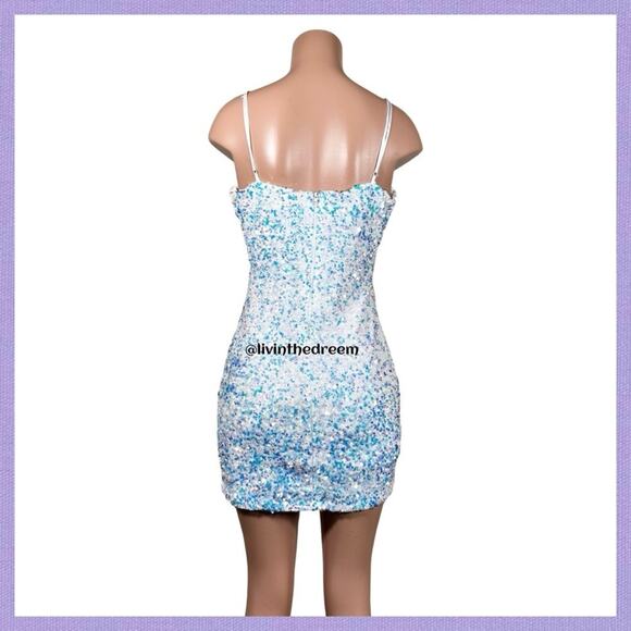 Windsor Store Angie Iridescent Sequin Dress SZ L $69 - Picture 9 of 14